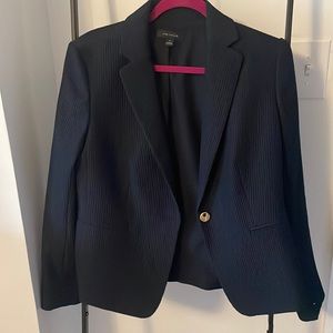 Ann Taylor waffle navy blazer